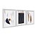 Kit 3 Quadros Decorativos Formas Geométricas E Orgãnicas Azuis E Marrom - Imagem 2