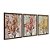 Kit 3 Quadros Decorativos Folhas Vermelhas E Amarelas Sobre Fundo Cinza Abstrato - Imagem 6