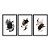 Kit 3 Quadros Decorativos Manchas de Tintas Abstratas Preto Bege Dourado - Imagem 3