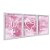 Kit 3 Quadros Decorativos Coração Símbolo Infinito Fundo Rosa Frase Religiosa - Imagem 2
