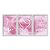 Kit 3 Quadros Decorativos Coração Símbolo Infinito Fundo Rosa Frase Religiosa - Imagem 1
