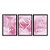 Kit 3 Quadros Decorativos Coração Símbolo Infinito Fundo Rosa Frase Religiosa - Imagem 3