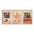Kit 3 Quadros Decorativos Unicórnio Fundo Laranja Frase Religiosa - Imagem 1