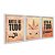 Kit 3 Quadros Decorativos Unicórnio Fundo Laranja Frase Religiosa - Imagem 2