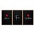Kit 3 Quadros Decorativos Amor Fé Gratidão Coração Fundo Preto - Imagem 5