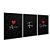 Kit 3 Quadros Decorativos Amor Fé Gratidão Coração Fundo Preto - Imagem 4