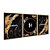 Kit 3 Quadros Decorativos Fundo Preto E Dourado Amor Fé Gratidão - Imagem 6