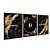 Kit 3 Quadros Decorativos Fundo Preto E Dourado Amor Fé Gratidão - Imagem 4