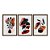 Kit 3 Quadros Decorativos Boho Formas Coloridas Plantas Pretas e Brancas - Imagem 5