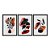 Kit 3 Quadros Decorativos Boho Formas Coloridas Plantas Pretas e Brancas - Imagem 3