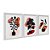 Kit 3 Quadros Decorativos Boho Formas Coloridas Plantas Pretas e Brancas - Imagem 2