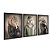 Kit 3 Quadros Decorativos Animais Usando Roupas Humanas Fundo Bege - Imagem 4