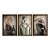 Kit 3 Quadros Decorativos Animais Usando Roupas Humanas Fundo Bege - Imagem 5