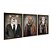 Kit 3 Quadros Decorativos Animais Usando Roupas Humanas Fundo Bege Vintage - Imagem 6
