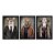 Kit 3 Quadros Decorativos Animais Usando Roupas Humanas Fundo Bege Vintage - Imagem 3