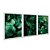 Kit 3 Quadros Decorativos Plantas Verde Com Folhas Grandes Natureza - Imagem 2