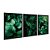 Kit 3 Quadros Decorativos Plantas Verde Com Folhas Grandes Natureza - Imagem 3
