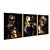 Kit 3 Quadros Decorativos Mulher Preto Tintura Dourada Abstrato - Imagem 6