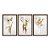 Kit 3 Quadros Decorativos Flores Douradas Sob Superfície Branca - Imagem 5