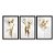 Kit 3 Quadros Decorativos Flores Douradas Sob Superfície Branca - Imagem 3