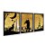 Kit 3 Quadros Decorativos SilhuetaCasal Se Beijando Em Frente Ao Horizonte De de Paris - Imagem 4