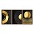 Kit 3 Quadros Decorativos Círculos Sobrepostos Pretos e Dourados Abstrato - Imagem 5