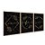 Kit 3 Quadros Decorativos Fundo Arabesco Preto Amor Fé Gratidão Religioso - Imagem 6