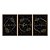 Kit 3 Quadros Decorativos Fundo Arabesco Preto Amor Fé Gratidão Religioso - Imagem 5