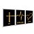 Kit 3 Quadros Decorativos Cruz Coração Religioso Fé Esperança Amor - Imagem 2