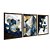 Kit 3 Quadros Decorativos Ladrilho De Mármore Azul E Dourado Com Detalhes Dourados - Imagem 6