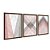 Kit 3 Quadros Decorativos Padrão Ladrilho De Mármore Rosa Branco Cinza - Imagem 6