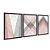 Kit 3 Quadros Decorativos Padrão Ladrilho De Mármore Rosa Branco Cinza - Imagem 4