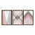 Kit 3 Quadros Decorativos Padrão Ladrilho De Mármore Rosa Branco Cinza - Imagem 5