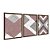 Kit 3 Quadros Decorativos Ladrilho Padrão Chevron De Mármore Rosa Branco Cinza - Imagem 6