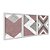 Kit 3 Quadros Decorativos Ladrilho Padrão Chevron De Mármore Rosa Branco Cinza - Imagem 2
