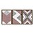 Kit 3 Quadros Decorativos Ladrilho Padrão Chevron De Mármore Rosa Branco Cinza - Imagem 5
