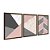 Kit 3 Quadros Decorativos Ladrilhos De Mármore Rosa Cinza Detalhes Dourados - Imagem 6