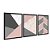 Kit 3 Quadros Decorativos Ladrilhos De Mármore Rosa Cinza Detalhes Dourados - Imagem 4