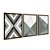 Kit 3 Quadros Decorativos Ladrilho Padrão Chevron De Mármore Preto Branco Cinza - Imagem 6