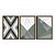 Kit 3 Quadros Decorativos Ladrilho Padrão Chevron De Mármore Preto Branco Cinza - Imagem 5