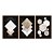 Kit 3 Quadros Decorativos Figuras Geométricas De Mármore Fundo Preto - Imagem 5