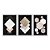 Kit 3 Quadros Decorativos Figuras Geométricas De Mármore Fundo Preto - Imagem 1