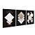 Kit 3 Quadros Decorativos Figuras Geométricas De Mármore Fundo Preto - Imagem 4
