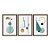 Kit 3 Quadros Decorativos Formas Geométricas Variadas Abstrato Fundo Branco - Imagem 5