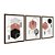 Kit 3 Quadros Decorativos Desenho Geométrico Rosa E Preto Detalhes Dourados - Imagem 6