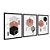 Kit 3 Quadros Decorativos Desenho Geométrico Rosa E Preto Detalhes Dourados - Imagem 4