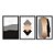 Kit 3 Quadros Decorativos Fundo Mármore Figuras Geométricas Detalhes Dourados - Imagem 3