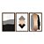 Kit 3 Quadros Decorativos Fundo Mármore Figuras Geométricas Detalhes Dourados - Imagem 5