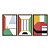 Kit 3 Quadros Decorativos Desenho Interior Salas Minimalista Colorido Moderno - Imagem 5