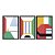 Kit 3 Quadros Decorativos Desenho Interior Salas Minimalista Colorido Moderno - Imagem 3